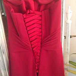 Raylia Designs cocktail dress Red size 8 w/ corset back excellent condition